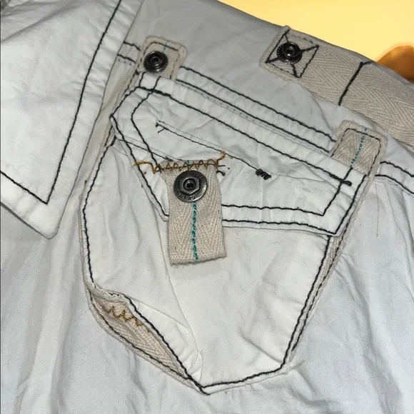 FUSAI - Vintage Early 2000s Fusai Jeans Affliction Style size M - Picture 3 of 5